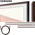 Samsung 50  The Frame Customizable Bezel, Modern Brown w  HDMI Cable Bundle Hot on Sale