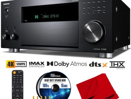 Onkyo TX-RZ50 9.2-Channel THX Certified AV Receiver w  Speaker Wire Bundle Hot on Sale