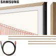 Samsung 65  The Frame Customizable Bezel, Modern Teak w  HDMI Cable Bundle Hot on Sale