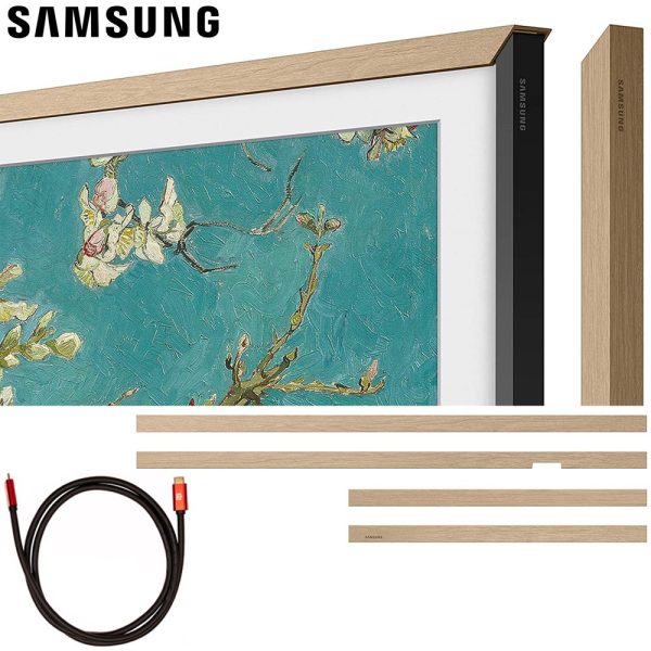 Samsung 32  The Frame Customizable Bezel 2023 (Modern Teak) w  HDMI Cable Bundle For Cheap