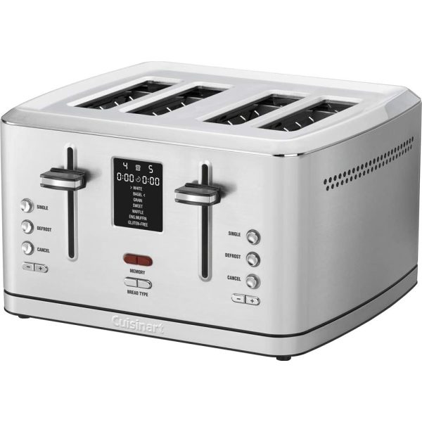 Cuisinart 4-Slice Digital Toaster with MemorySet Feature Silver+2 Year Warranty Hot on Sale