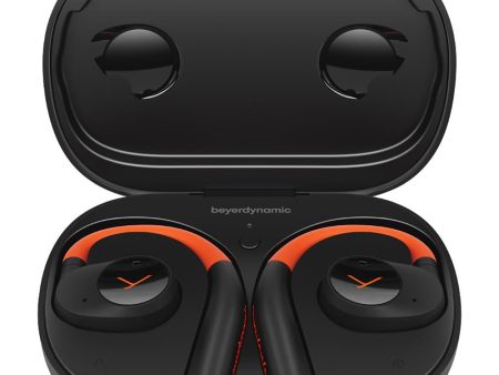 BeyerDynamic Verio 200 Open Ear True Wireless Earphones with Charging Case, Orange Black Fashion