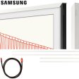 Samsung 85  The Frame Customizable Bezel, Modern White w  HDMI Cable Bundle Discount