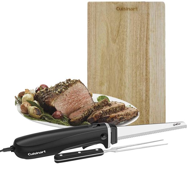 Cuisinart Electric Knife with Cutting Board & Carving Fork - Factory Refurbished Supply