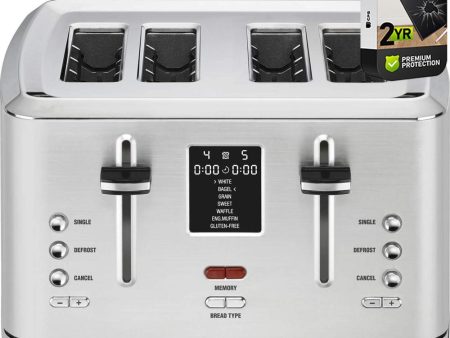 Cuisinart 4-Slice Digital Toaster with MemorySet Feature Silver+2 Year Warranty Hot on Sale