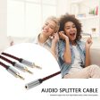 30cm 3.5mm Female to 3 3.5mm Male Jack Audio Splitter Cable Aux Cord Supply