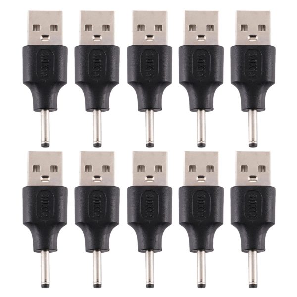 10Pcs DC Power Plug 3.0 x 1.1mm Male To USB 2.0 Male Adapter on Sale