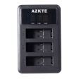 AZKTE AT850 [LCD Display] 3-slot Battery Charger for GoPro Hero 5 6 7 Fashion