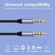 NORTHJO 1m Audio Cable 4 Pole 3.5mm Male to Male Stereo Aux Cord Hot on Sale