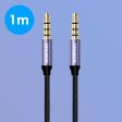 NORTHJO 1m Audio Cable 4 Pole 3.5mm Male to Male Stereo Aux Cord Hot on Sale