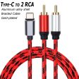 3m Type-C Male to Dual RCA Male Conversion Cable Audio Adapter Y Splitter Cord Online Sale