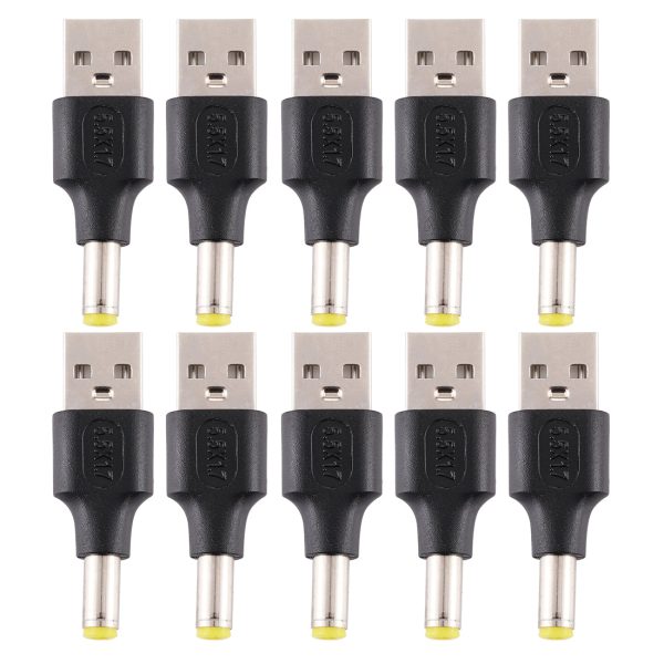 10Pcs DC Power Plug 5.5 x 1.7mm Male To USB 2.0 Male Adapter For Cheap