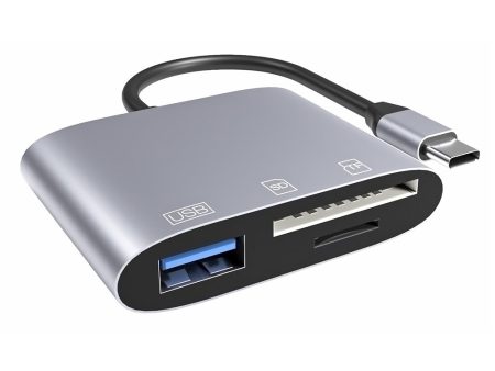 NK-3041 USB-C Hub 3-in-1 USB3.0 TF Memory Card Reader OTG Adapter Hot on Sale