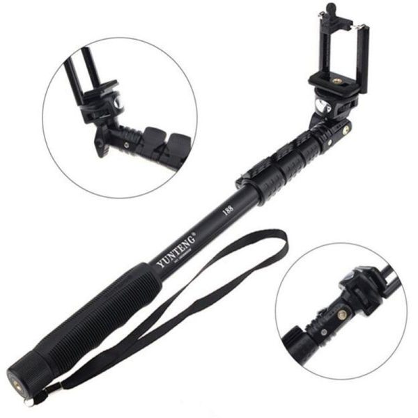 YUNTENG 188 Portable Handheld Extendable Selfie Stick Monopod with Phone Holder Hot on Sale