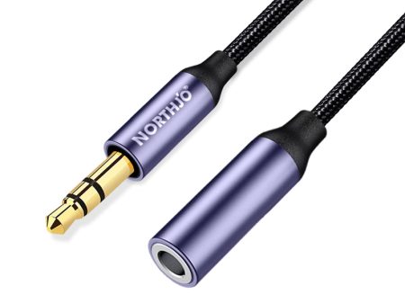 NORTHJO 1m Audio Cable 3 Pole 3.5mm Male to Female Stereo Aux Cord on Sale