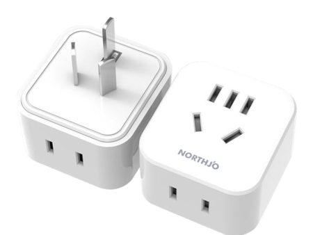 NORTHJO Portable AU to US Japanese AU Plug Adapter Travel Converter Socket Fashion