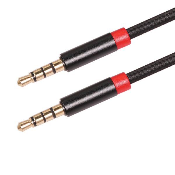 3.0M 3.5 mm Male to Male 4-Conductor Auxiliary Stereo Aux Cable Online