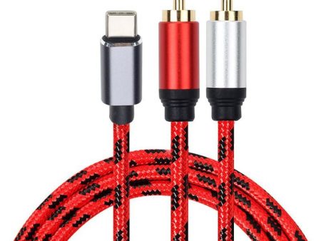 3m Type-C Male to Dual RCA Male Conversion Cable Audio Adapter Y Splitter Cord Online Sale