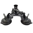 Triple Suction Cup Mount with 1 4 Threaded Head 360 Degree Tripod Ball Head on Sale