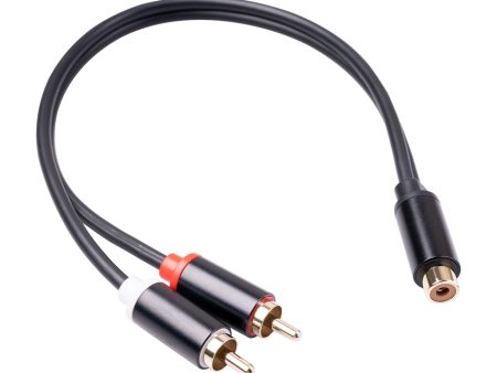 RCA Female to Dual 2-RCA Male Adapter Stereo Splitter Y Audio Cable Discount