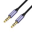 NORTHJO 1m Audio Cable 4 Pole 3.5mm Male to Male Stereo Aux Cord Hot on Sale