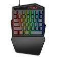 T-WOLF T19 One-Handed 35 Keys Gaming Keyboard with Ergonomic Wrist Rest Support Discount