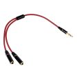 3.5mm Audio Jack (Male) Splitter to Dual 3.5mm Jacks (Female) Y Cable Supply