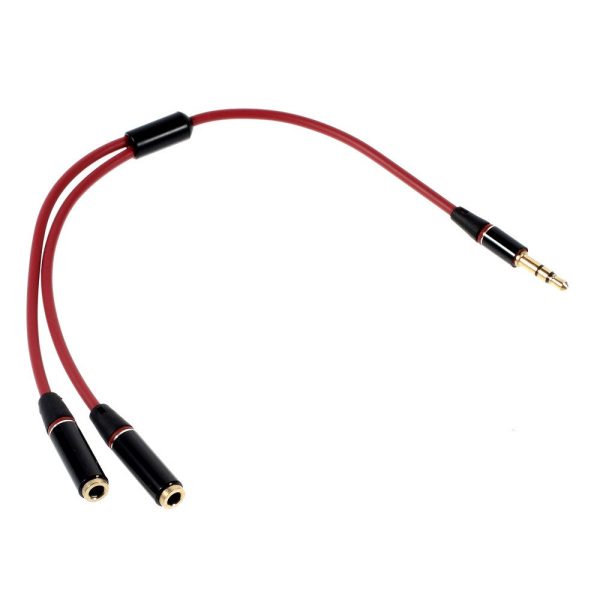 3.5mm Audio Jack (Male) Splitter to Dual 3.5mm Jacks (Female) Y Cable Supply