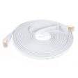 5m CAT-7 10 Gigabit RJ45 Ethernet Flat Network Cable Patch Cable - White Cheap