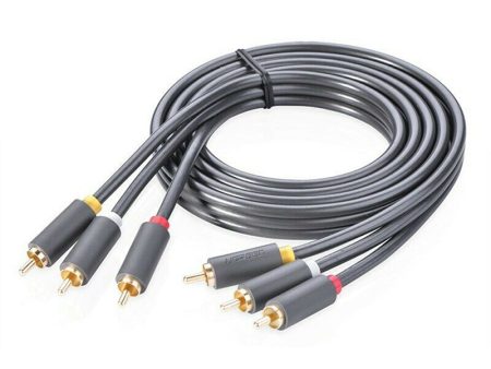 UGREEN 10524 1.5m 3 RCA Male to 3 RCA Male Stereo Audio Cable AUX Cord Discount