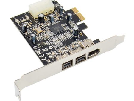 PCI-E X1 FireWire TI XIO2213A 3-Port 1394 (2B+1A) Video Capture Card on Sale