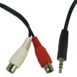 3.5mm male stereo jack to 2 Female RCA plugs cable Discount