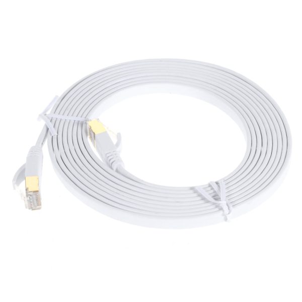 3m CAT-7 10 Gigabit RJ45 Ethernet Network Cable Flat Cord Patch Cable on Sale