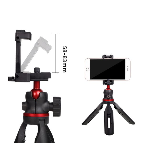 XILETU XBT1 Adjustable Height Mini Desktop Tripod with Folded Phone Holder Supply