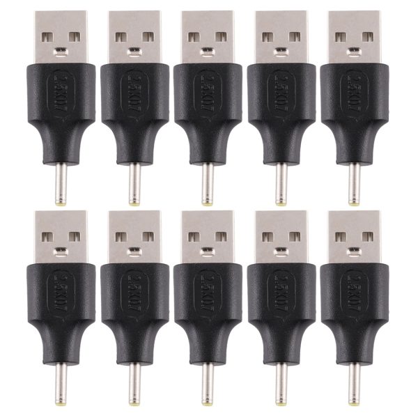 10Pcs DC Power Plug 2.5 x 0.7mm Male To USB 2.0 Male Adapter Fashion