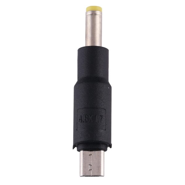 10Pcs DC Power Plug 4.8 x 1.7mm Male To Micro USB Male Adapter on Sale