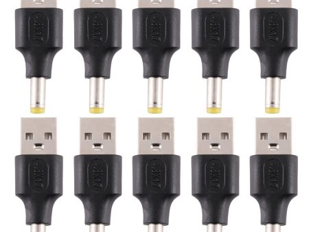 10Pcs 4.8 x 1.7mm Male To USB 2.0 Male Adapter DC Power Plug Online now