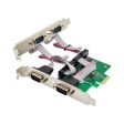 PCIE AX99100 4S DB9 I   O Express Serial Card COM1 Port RS232 Serial Card Online now