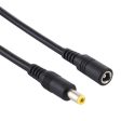 3m 8A DC Power Plug 5.5 x 2.5mm Female To Male Adapter Cable - Black Sale