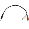 3.5mm male stereo jack to 2 Female RCA plugs cable Discount