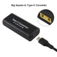 Big Square Female to Type-C Female Converter Adapter with 15cm Type-C Cable Online Hot Sale