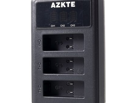 AZKTE AT850 [LCD Display] 3-slot Battery Charger for GoPro Hero 5 6 7 Fashion