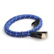 1M Woven Pattern CAT-7 10 Gigabit Ethernet Flat Patch Cable Online Hot Sale