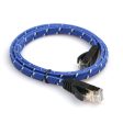 1M Woven Pattern CAT-7 10 Gigabit Ethernet Flat Patch Cable Online Hot Sale