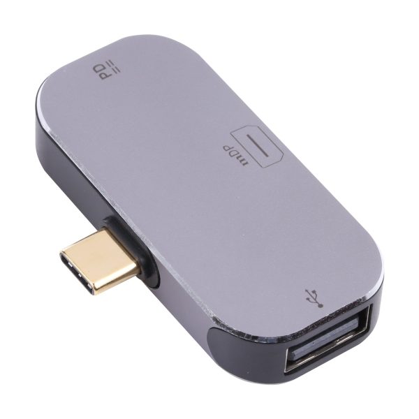 3-in-1 Type-C Male to Type-C Charging Port+USB+Mini DP Female Converter Adapter For Discount