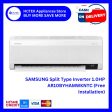 SAMSUNG Split Type Inverter 1.0HP AR10BYHAMWKNTC (Free Installation) on Sale