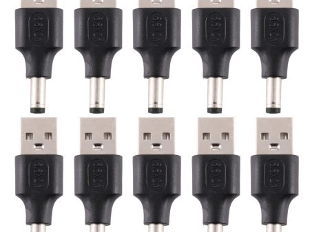 10Pcs DC Power Plug 5.5 x 2.1mm Male To USB 2.0 Adapter Discount