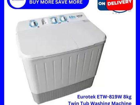 Eurotek ETW-819W 8kg Twin Tub Washing Machine Online Hot Sale