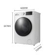 CHiQ CWF80BPW Front Load 8kg Washer 1400 rpm inverter washing machine with dryer automatic Online Hot Sale