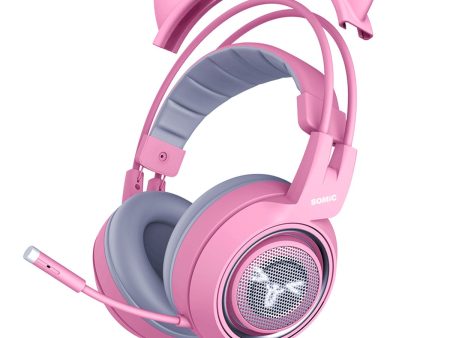 SOMIC G951S Pink Stereo Gaming Headset with Mic for for PC PS4 Laptop For Cheap